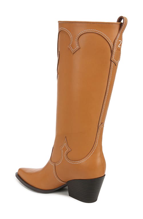 Zodiac Dawson Western Boot In Cuoio Brown