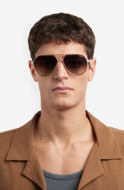 Shop Carrera Eyewear Victory 62mm Gradient Aviator Sunglasses In Gold Grey/brown Gradient