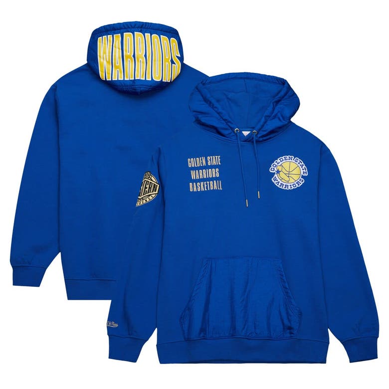 Shop Mitchell & Ness Royal Golden State Warriors  Team Og 2.0 Vintage Logo Fleece Pullover Hoodie