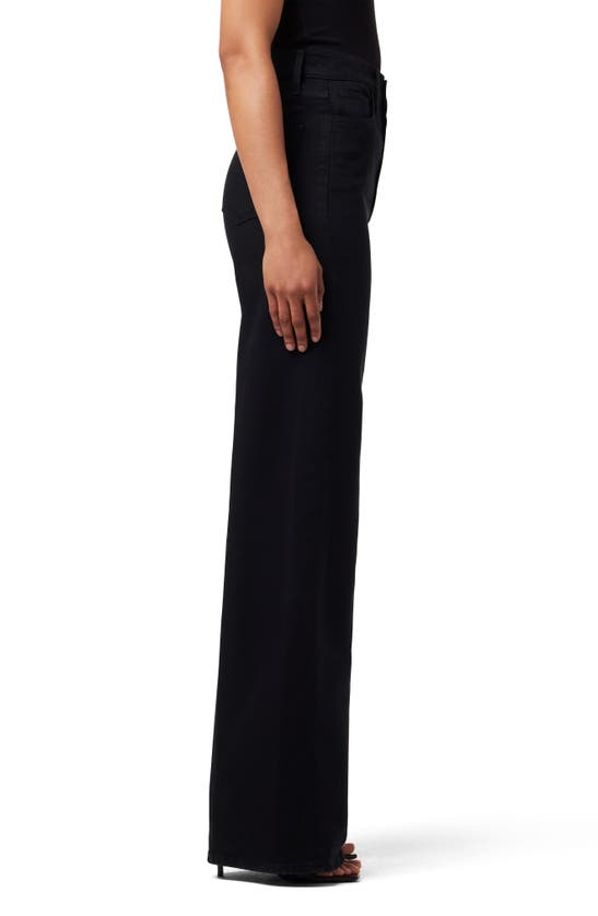 Shop Joe's The Mia High Waist Wide Leg Jeans In Black