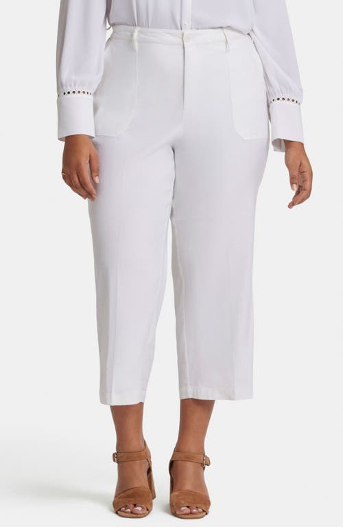 NYDJ Utility Wide Leg Capri Linen Blend Pants at Nordstrom,