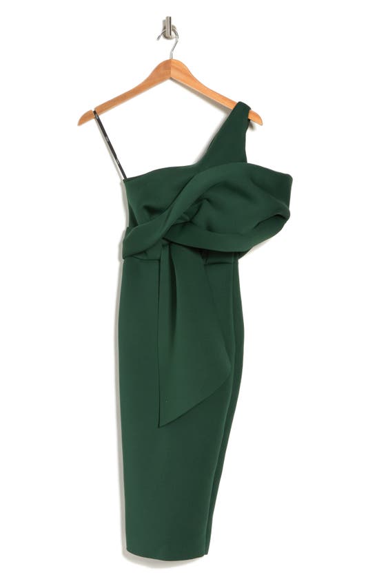 ASOS DESIGN GATHERED ONE-SHOULDER PENCIL DRESS