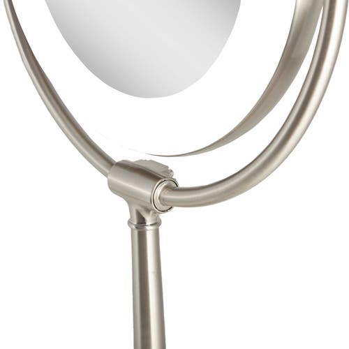 Zadro Lexington Lighted Makeup Mirror With 10x/1x Magnification In Satin Nickel