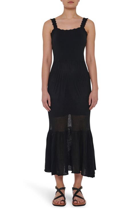 Black sleeveless midi dress | Nordstrom