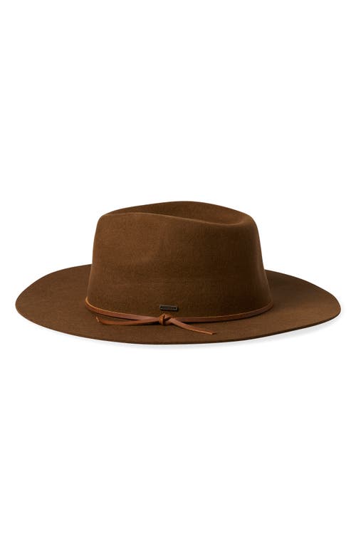 Shop Brixton Hawkins Wool Cowboy Hat In Coffee