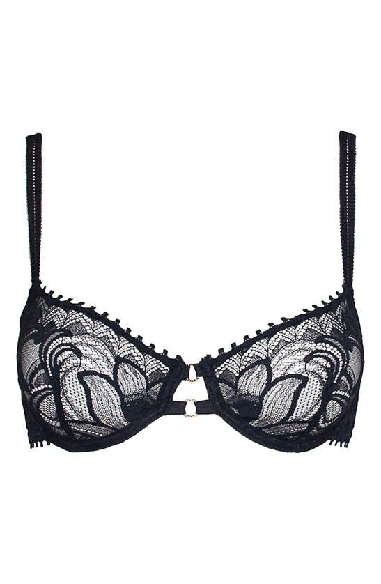 Huit Nuit Folles Underwire Balconette Bra In Black