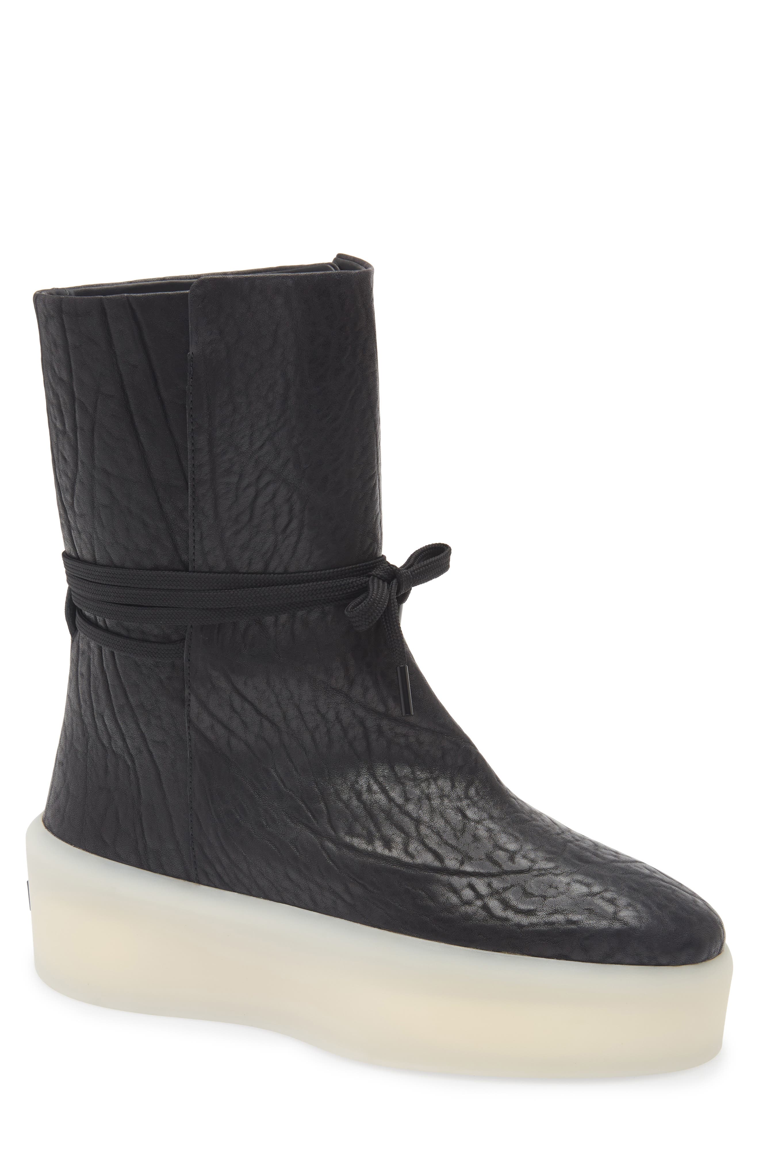 Fear of God Native Platform Boot in Leather Black 