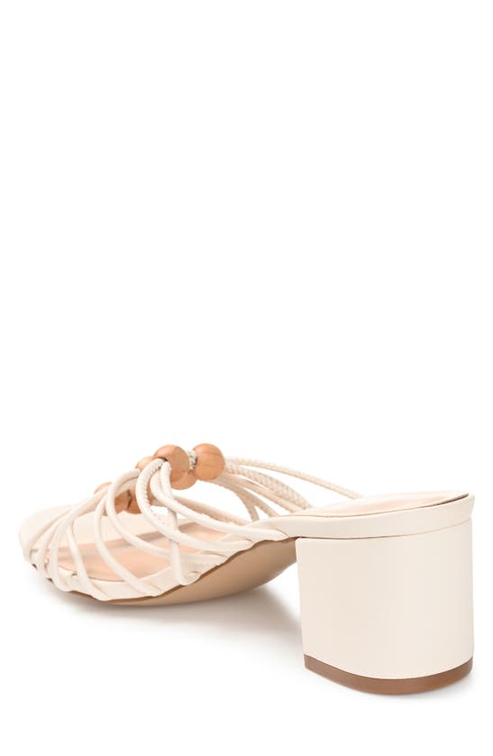 Journee Collection Women's Kennadi Beaded Sandals In Ivory