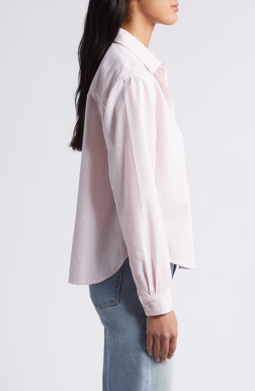 Shop Beachlunchlounge Long Sleeve Shirt In Pink Lip Gloss