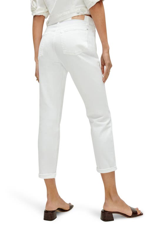 7 For All Mankind Seven Josefina Crop Boyfriend Jeans In Twill White
