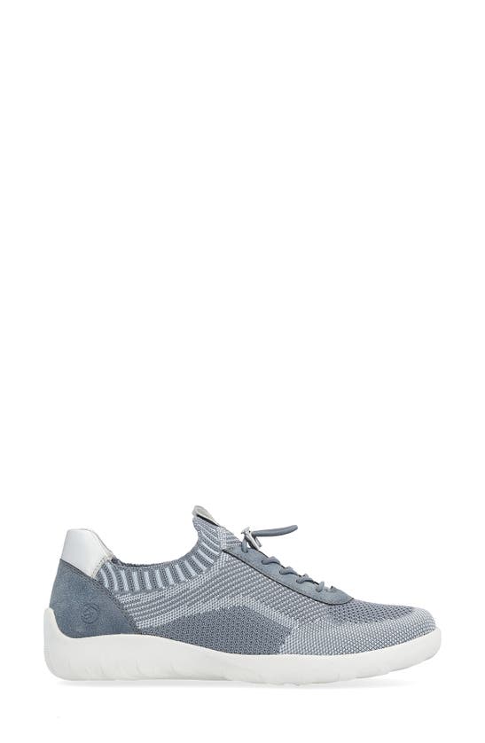 Shop Remonte Live 18 Knit Sneaker In Jeans-ciel/ Adria/ Silver