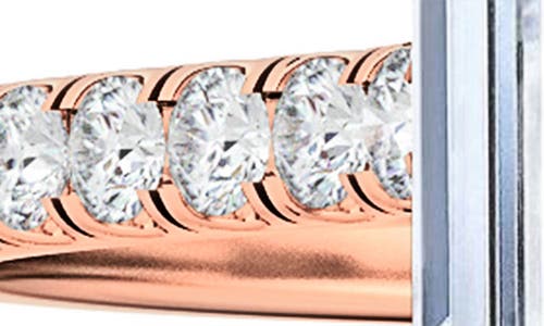Hautecarat Emerald Cut Pavé Lab Grown Diamond Ring In 3.00 Ctw 18k Rose Gold