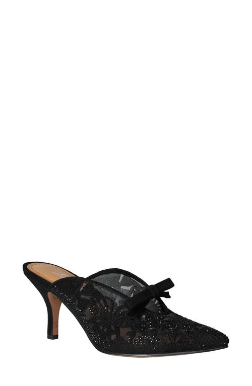 J. Reneé Taisley Rhinestone Pointed Toe Mule in Black at Nordstrom, Size 6.5