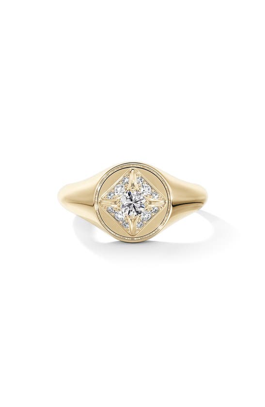 De Beers Forevermark Icon Diamond Circle Signet Ring In 18k Yellow Gold ...