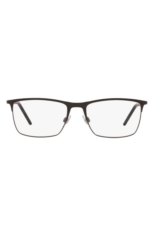 Dolce & Gabbana 55mm Rectangular Optical Eyeglasses in Black at Nordstrom