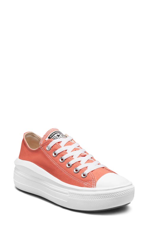 Converse Chuck Taylor® All Star® Move Low Top Platform Sneaker in Bright Madder/White/White
