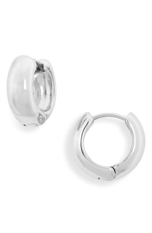 Sterling Silver Dipped Mini Bold Huggie Hoop Earrings