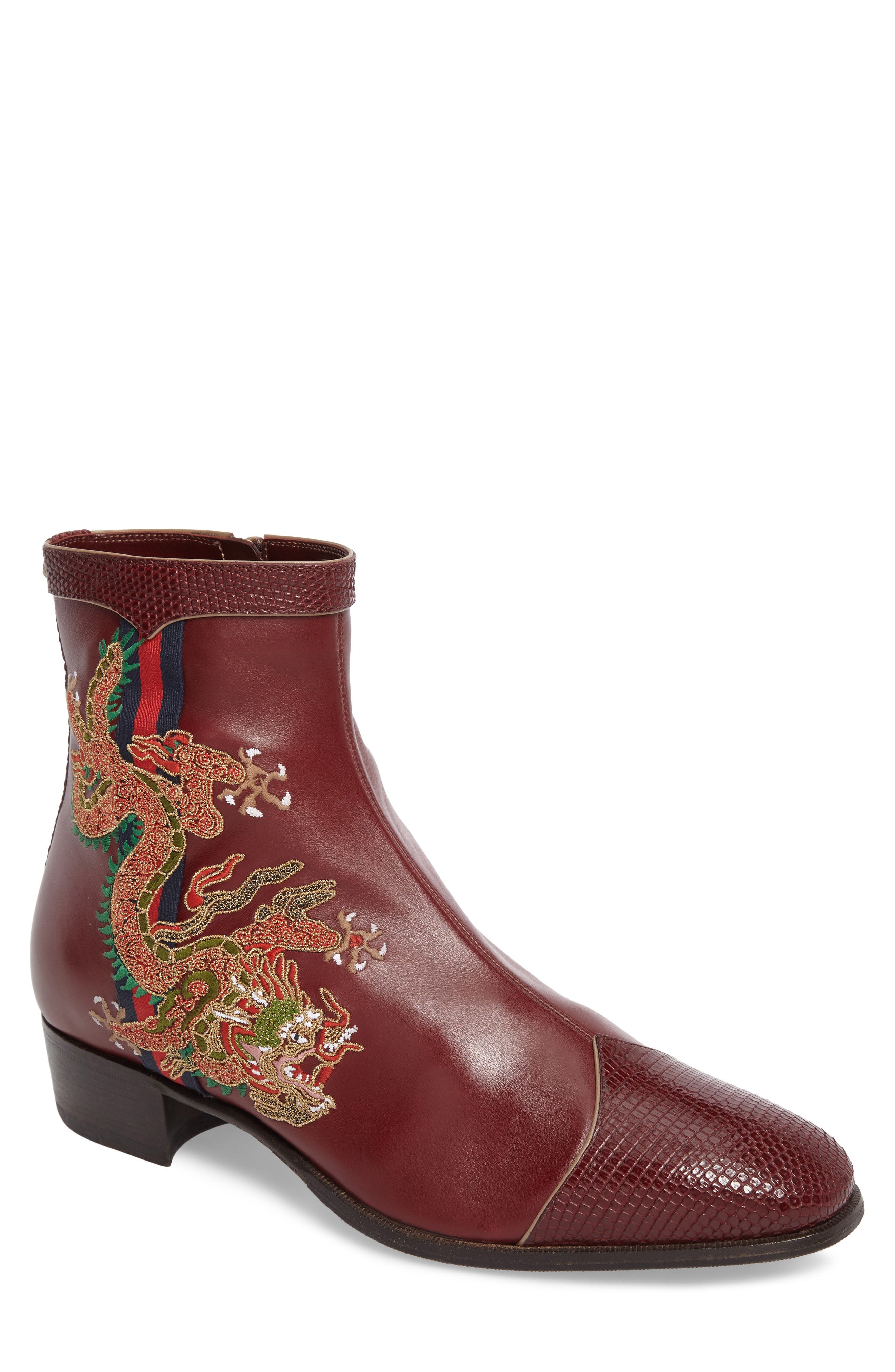 Gucci Dragon Leather Boot (Men) | Nordstrom