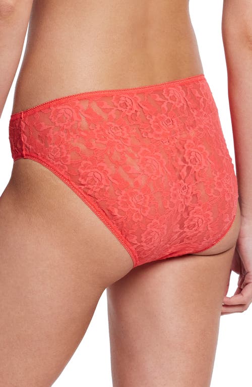 Hanky Panky Daily Lace V-kini In Hibiscus Bloom Pink