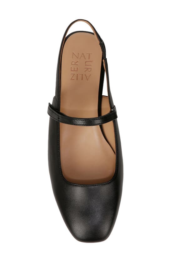 Shop Naturalizer Connie Slingback Mary Jane Flat In Black Leather