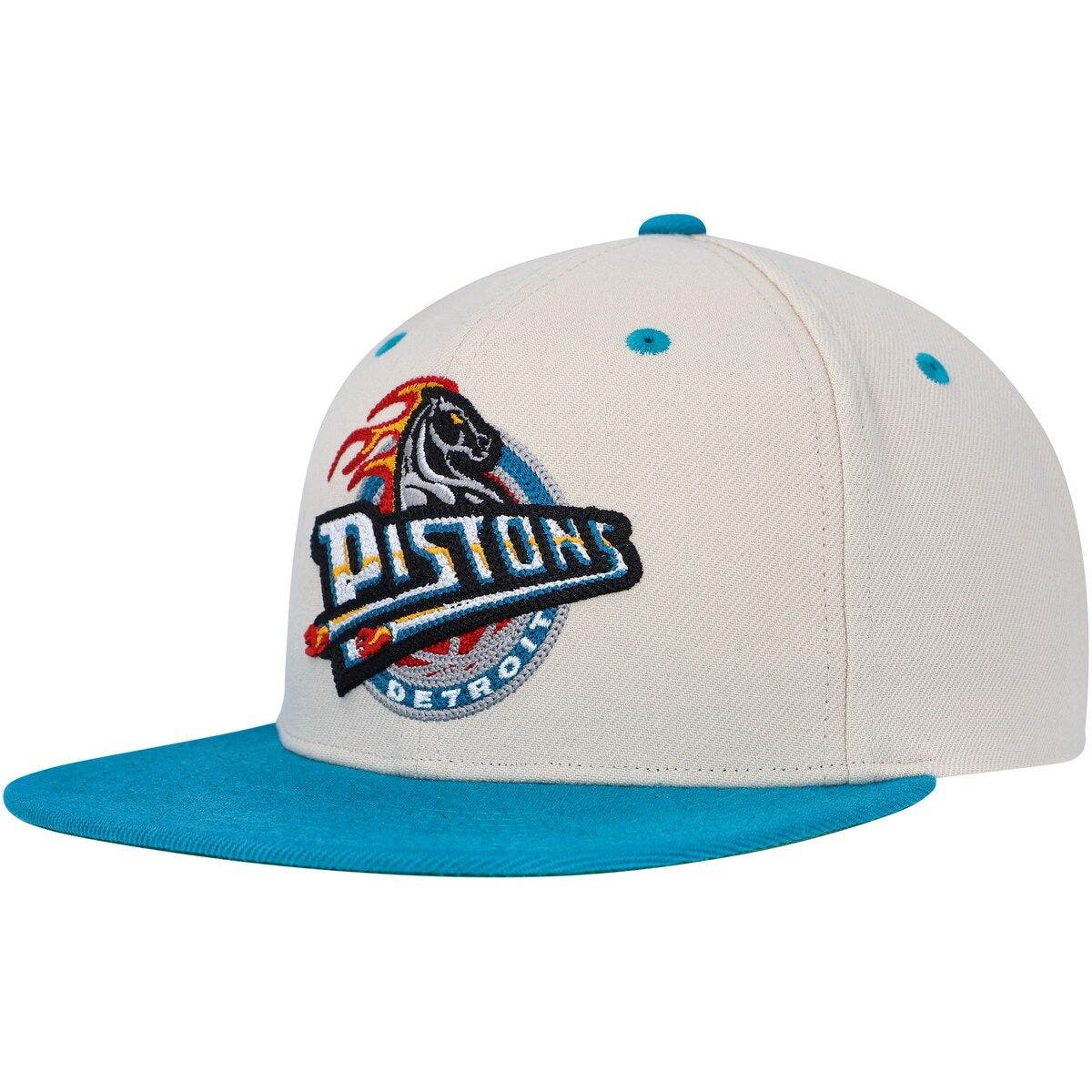 Detroit Pistons Mitchell & Ness Hardwood Classics MVP Team Script 2.0 Snapback  Hat - Black