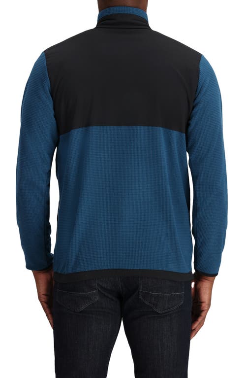 Shop Outdoor Research Trail Mix Colorblock Quarter Zip Pullover In Harbor/black