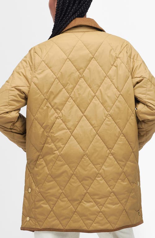 Shop Barbour Highcliffe Quilted Jacket In Antique Bronzed Beige