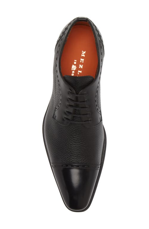 Mezlan Whipstith Cap Toe Derby In Black