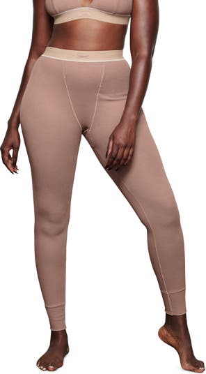SKIMS Terry Cotton-blend Leggings - Desert - ShopStyle Plus Size Pants