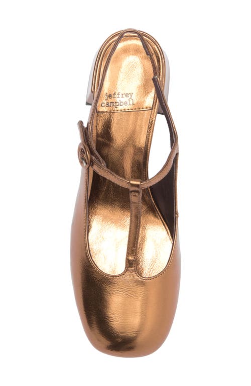 Jeffrey Campbell Wandz T-strap Pump In Bronze