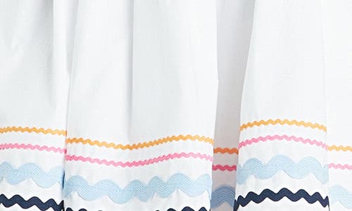 English Factory Rickrack Trim Fit & Flare Minidress In White