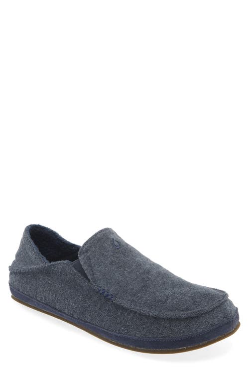 Shop Olukai Moloa Hulu Slip-on In Mood Indigo/mood Indigo