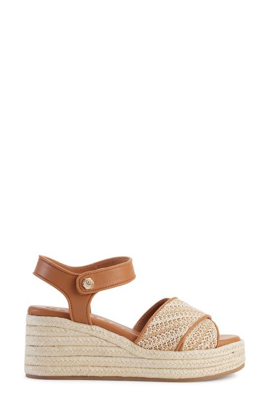 Karl Lagerfeld Celeste Platform Wedge Sandal In Natural