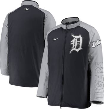 Men's White/Black Detroit Tigers Reversible Satin Full-Zip Jacket