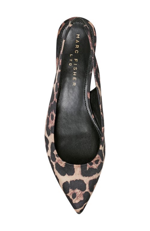 Marc Fisher Ltd Posey Slingback Pointed Toe Kitten Heel Pump In Light Natural