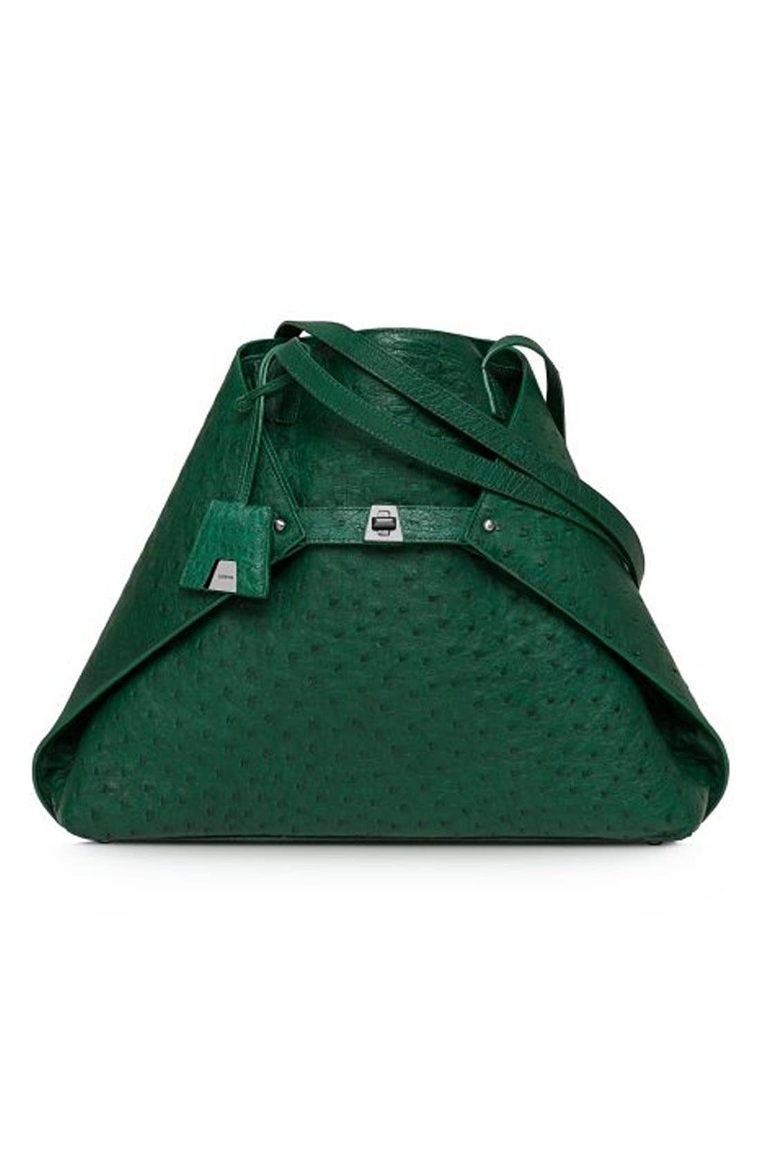 Akris 'AI Medium' Genuine Ostrich Leather Tote Nordstrom