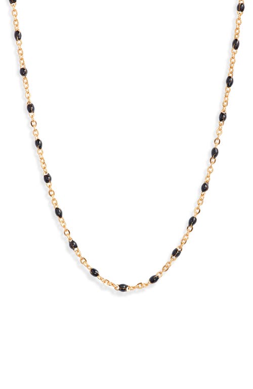 Set & Stones Kaz Bead Station Necklace In Gold/ Black