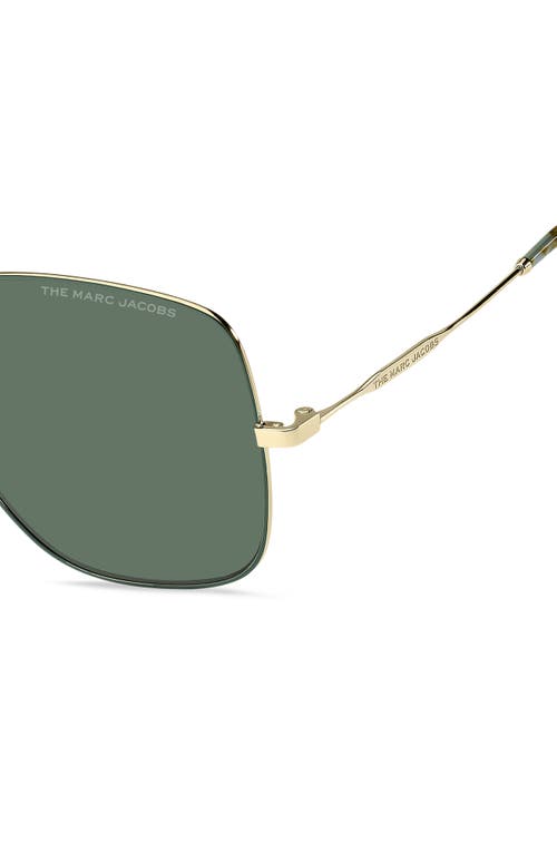 Shop Marc Jacobs 59mm Gradient Square Sunglasses In Gold Teal/green