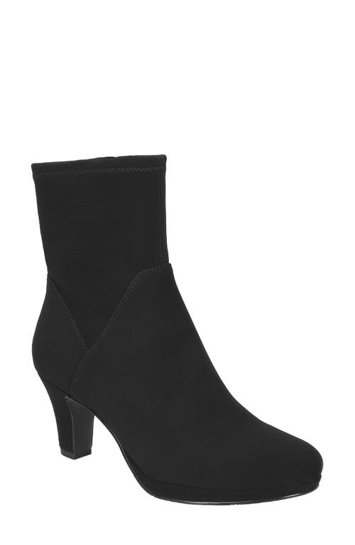 Easy Street Solana Womens Zip Up Round Toe Ankle Boots In Black Lamy