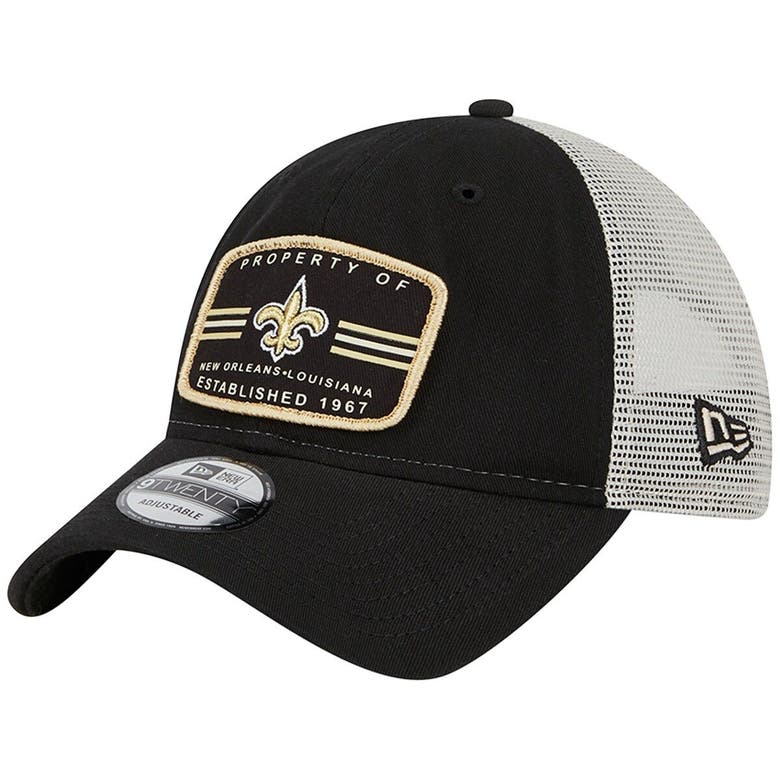 New Era Black New Orleans Saints Property Trucker 9twenty Snapback Hat