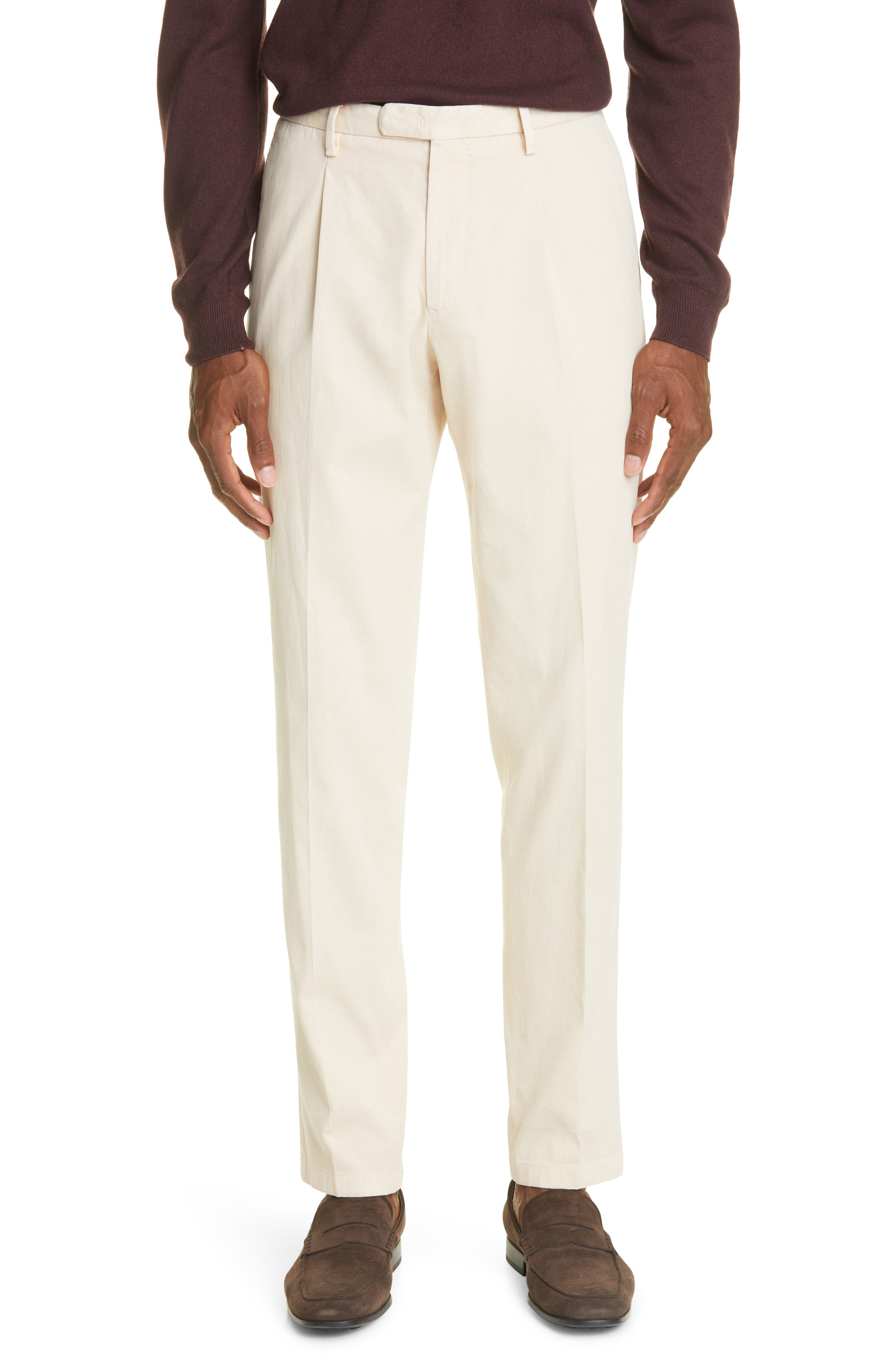 Boglioli Pleated Stretch Cotton Pants 