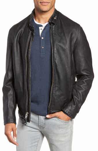 Schott NYC Waxy Leather Jacket, Nordstrom