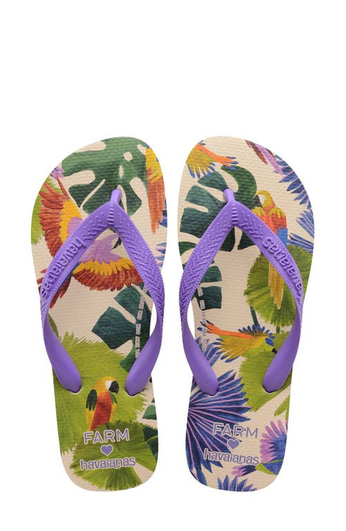 HAVAIANAS HAVAIANAS X FARM RIO BIRD PALM FLIP FLOP 