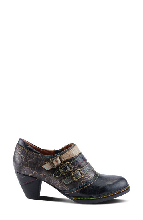 L'artiste By Spring Step Graphic Bootie In Black Metallic
