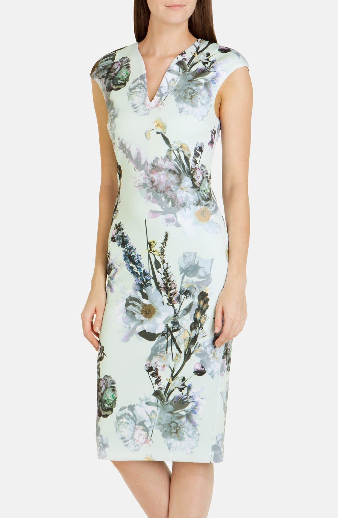 Ted Baker London 'Bavaria' Floral Print Midi Dress Nordstrom