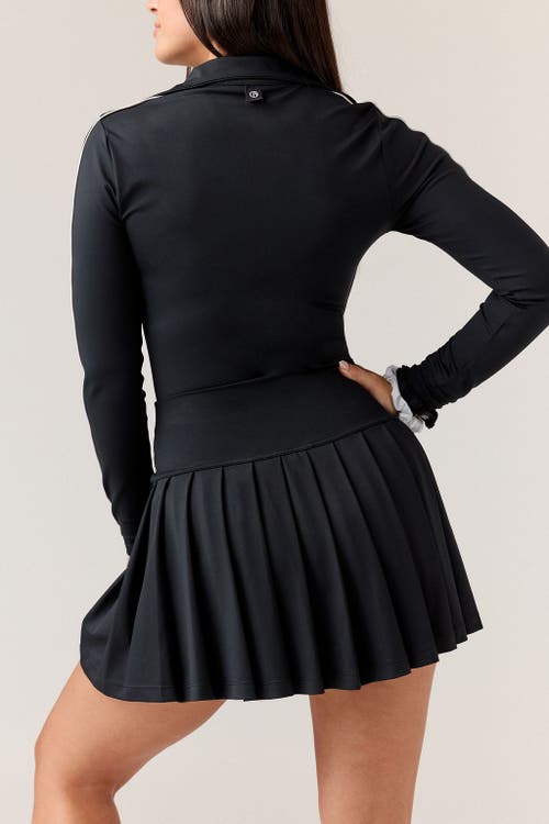 Goldie Byrd Long Sleeve Zip Front Bodysuit In Black