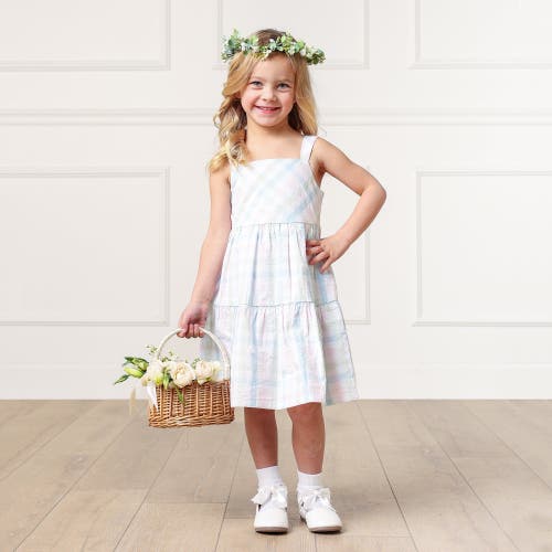 Hope & Henry Girls' Organic Tiered Sundress, Toddler In Easter Check
