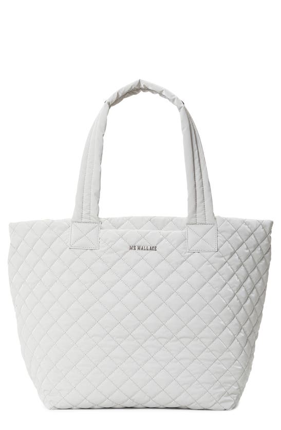 Shop Mz Wallace Medium Metro Deluxe Tote In Light Grey