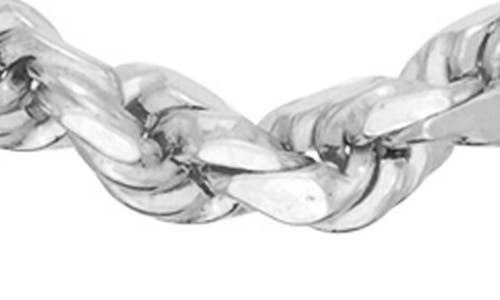 Fzn Sterling Silver Rope Chain Necklace In White