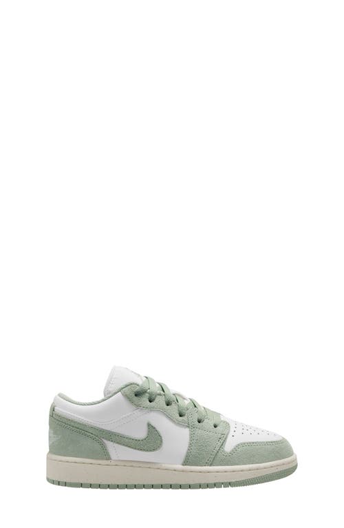 Jordan Air  1 Low Sneaker In White/seafoam/sail